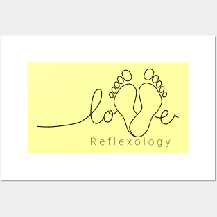 Love Reflexology (black design) Posters and Art